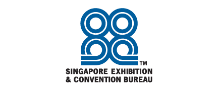 A logo for Singapore Exhibition and Convention Bureau. 